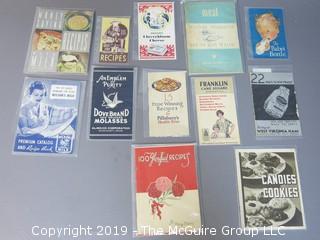 1930's Collection of Food Pamphlets and Recipe Books