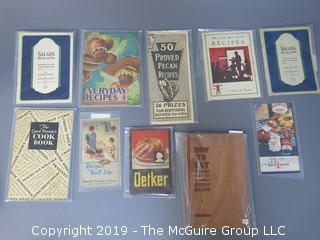 1920's Collection of Food Pamphlets and Recipe Books