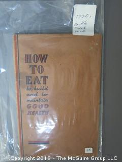 1920's Collection of Food Pamphlets and Recipe Books