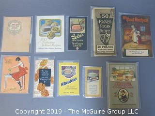 1920's Collection of Food Pamphlets and Recipe Books