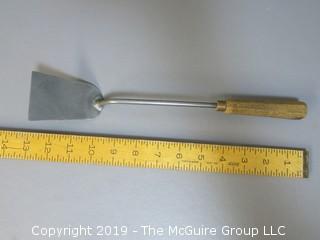 Slotted Spatula with wood handle; unpainted