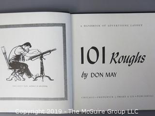 Book Title: "101 Roughs - A Handbook of Advertising Layout"; by Don May; published by Frederick J. Drake and Co.; 1942