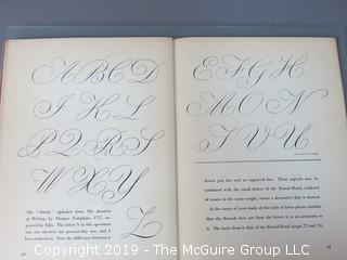 Book Title: "The Script Letter: Its Form, Construction and Application";  author Tommy Thompson; 1947; published by The Studio Ltd., London  WILL SHIP