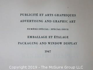 Book Title: "Advertising and Graphic Art; Special Edition; Packaging and Window Display"; published by The Review of Advertising and Graphic Art in Switzerland; 1947