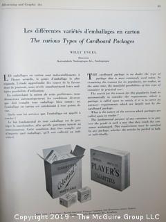 Book Title: "Advertising and Graphic Art; Special Edition; Packaging and Window Display"; published by The Review of Advertising and Graphic Art in Switzerland; 1947