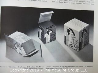 Book Title: "Advertising and Graphic Art; Special Edition; Packaging and Window Display"; published by The Review of Advertising and Graphic Art in Switzerland; 1947