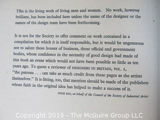 Book Title: "Designers in Britain; Vol. II; A Biennial Review of Graphic and Industrial Design"; compiled by The Society of Industrial Artists; Allan Wingate; London; 1949 WILL SHIP