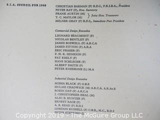 Book Title: "Designers in Britain; Vol. II; A Biennial Review of Graphic and Industrial Design"; compiled by The Society of Industrial Artists; Allan Wingate; London; 1949 WILL SHIP