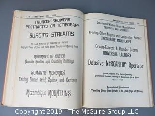 Book Title: "Handbook of Early Advertising Art"; authored by Clarence P. Hornung; 3rd Edition; 1956; published by Dover  WILL SHIP