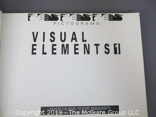 Book Title: "Visual Elements 1: Pictograms"; produced by Blount and Co, NJ and published by Rockport, MA;  1988