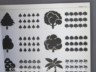 Book Title: "Visual Elements 1: Pictograms"; produced by Blount and Co, NJ and published by Rockport, MA;  1988