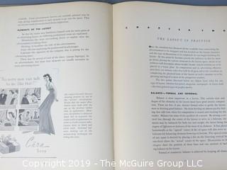 Book Title: "Advertising Layout: The Projection of an Idea"; authored by Richard S. Chenault; editor of The American Magazine; printed by Oberly and Newell Lithograph Co.; 2nd printing; published by Heck-Cattell, New York; 1946