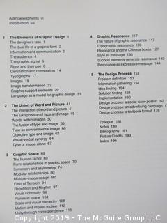 Book Title: "Type and Image: The Language of Graphic Design"; authored by Philip B. Meggs; published by Van Nostrand Reinhold, New York; First Edition; 1989