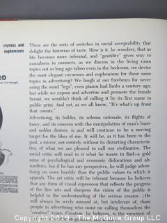 Book Title: "Advertising Directions 2: Trends in Visual Advertising"; edited by Arthur Hawkins and Edward Gottschall; published by Art Directions Book Co., New York; 1961