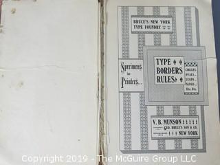 Trade Catalog: "Handbook of Printing Types: Specimens For Printers"; Bruce's New York Type Foundry; offered by V. B. Munson, successors to Geo. Bruce's and Sons; New York;   WILL SHIP