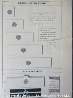 Trade Catalog: "Handbook of Printing Types: Specimens For Printers"; Bruce's New York Type Foundry; offered by V. B. Munson, successors to Geo. Bruce's and Sons; New York;   WILL SHIP