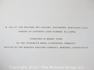 Book Title: "Two Thousand Years of Calligraphy - A Comprehensive Catalog; 1965; A Three Part Exhibition organized by The Baltimore Museum of Art, Peabody Institute Library and Walters Art Gallery