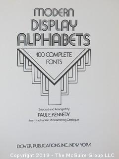 Book Title: "Modern Display Alphabets"; authored by Paul E. Kennedy; published by Dover, New York