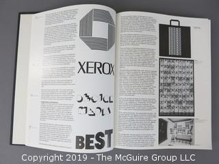 Book Title: "AIGA Graphic Design USA: 1 -The Annual of the American Institute of Graphic Arts"; authored by C. Ray Smith; designed by Miho; published by Watson-Giptill, New York;  1980