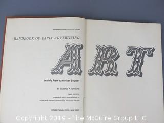 Book Title: "Handbook of Early Advertising Art"; authored by Clarence P. Hornung; 3rd Edition; 1956; published by Dover  WILL SHIP