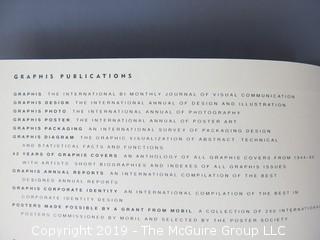 Book Title: "Graphics Logo 1: The International Survey of Logo Design"; creative director and publisher B. Martin Pedersen; printed by Graphics Press Corp. of Switzerland; 1991