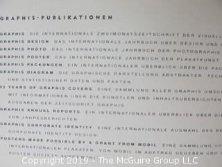 Book Title: "Graphics Logo 1: The International Survey of Logo Design"; creative director and publisher B. Martin Pedersen; printed by Graphics Press Corp. of Switzerland; 1991