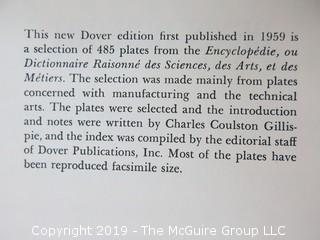 Book Title: "A Diderot Pictorial Encyclopedia of Trades and Industry: Vol. I"; authored by Denis Diderot;  published by Dover; 1959