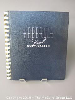 Book Title: "Haberule Visual Copy-Caster"; published by The Haberule Co; 1954