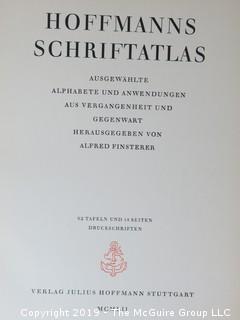 Book Title: "Hoffmanns Schriftatlas" printed in Germany; 1952 