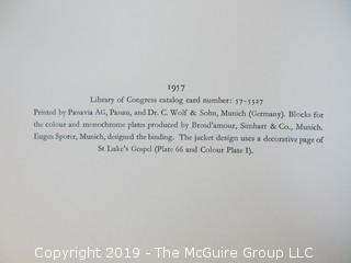 Book Title: "The Golden Gospels of Echternach: Plates in Color and Monochrome; published by Frederick A. Praeger; New York; 1957