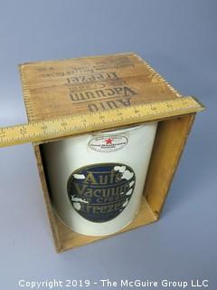 Auto Vacuum Ice Cream Freezer; with instruction book and recipe pamphlet; in original wooden stenciled box