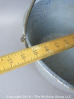 Very Large Graniteware basin; with handle