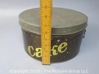 Vintage M-C Stenciled Cake Tin Carrier