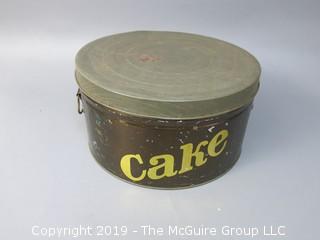 Vintage M-C Stenciled Cake Tin Carrier