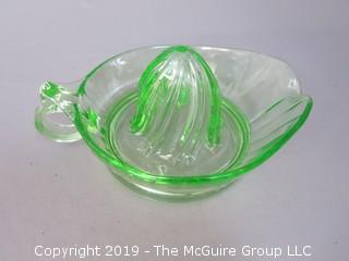 Vaseline Glass Juicer/Reamer