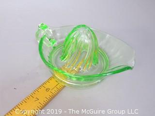 Vaseline Glass Juicer/Reamer