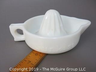 Milk Glass Sunkist Juicer/Reamer