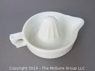 Milk Glass Sunkist Juicer/Reamer