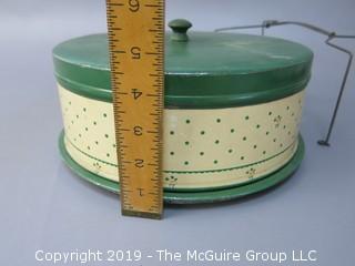 Vintage Cake Tin Stenciled Carrier