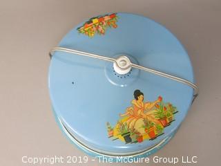 Vintage Stenciled Cake Tin Carrier 