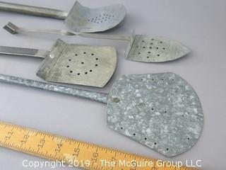 (4) Galvanized Metal Spatulas