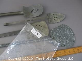 (4) Galvanized Metal Spatulas