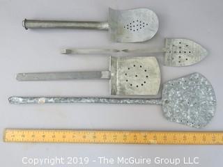 (4) Galvanized Metal Spatulas