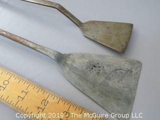 (2) Hand Forged Spatulas