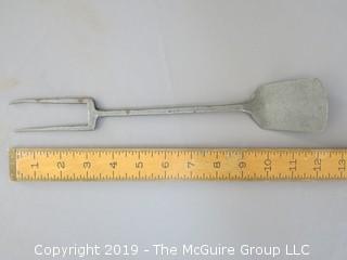 Rare hand forged meat fork/spatula