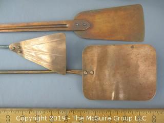 (5) Hand Forged Spatulas with copper and brass faces