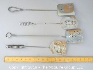 (4) Metal Spatulas; one marked S.W. Kratz, Souderton Steam Bakery