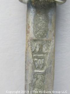 Art Deco Spatula with with handle;  marked "W & W" on handle