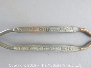 (3) Spatulas metal spatulas - 2 with advertisers stamped on handle