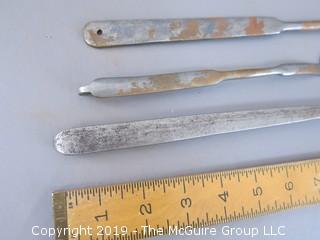 (3) Hand Forged Iron Spatulas